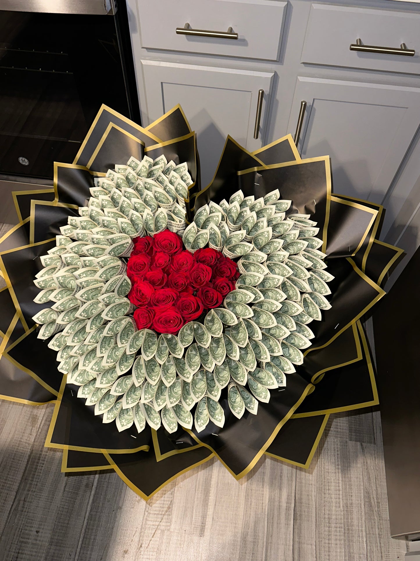 Heart Shaped Money Bouquet